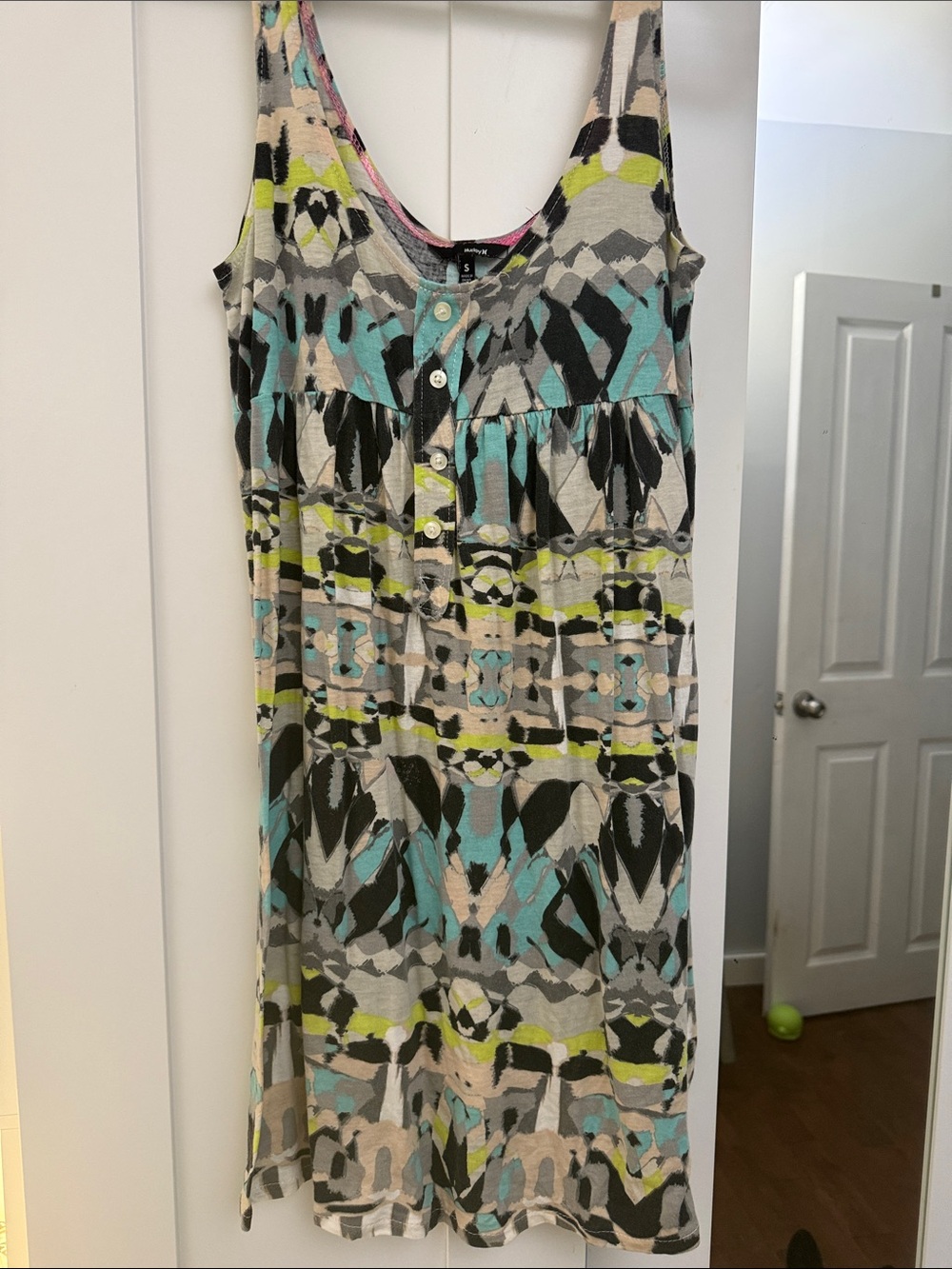 Hurley  boho Patterned Scoop Neck Casual tank Dress